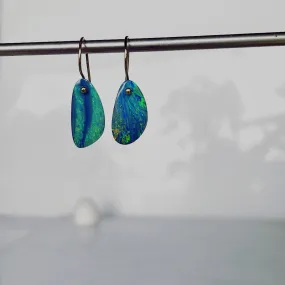 14k Petite opal earrings