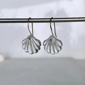 14k Seashell Quartz earrings