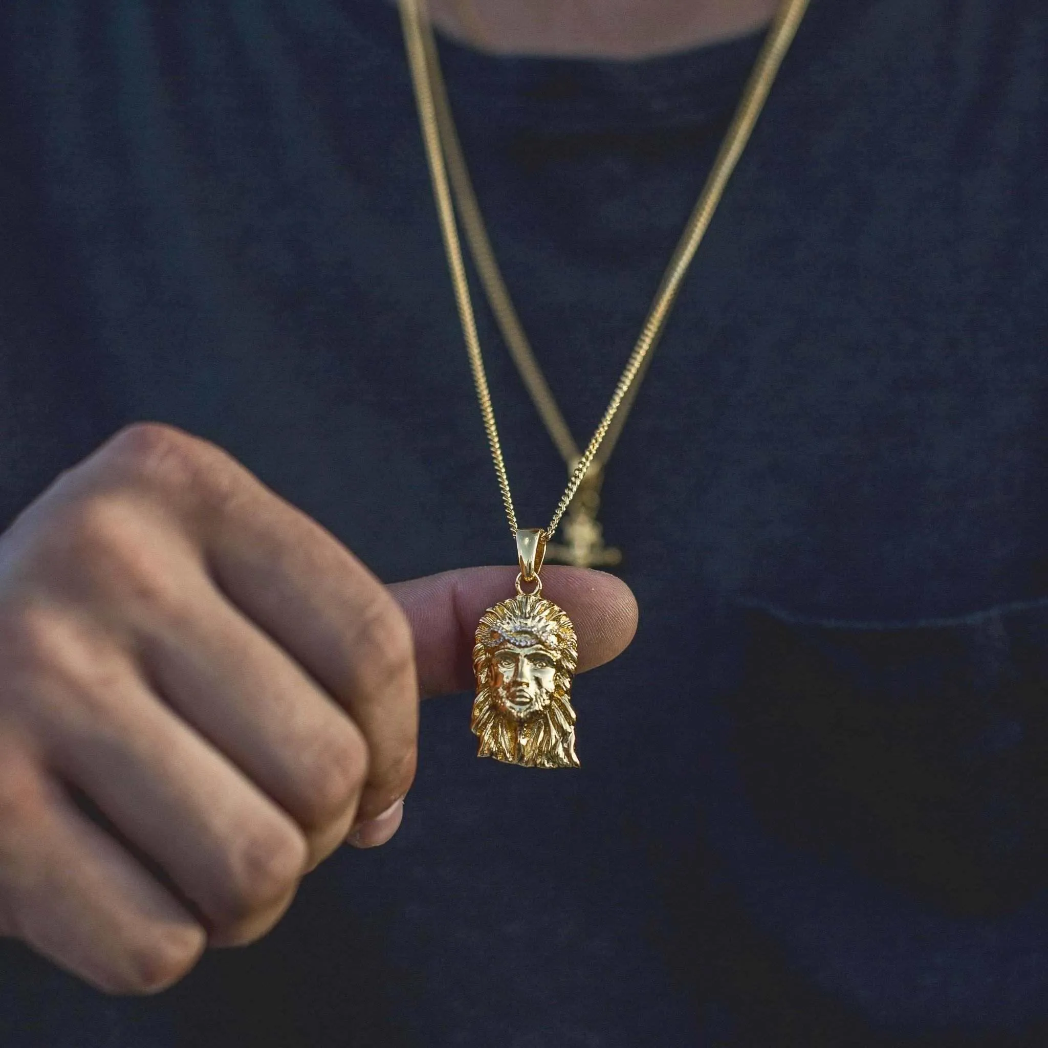 18k Vermeil Jesus Pendant