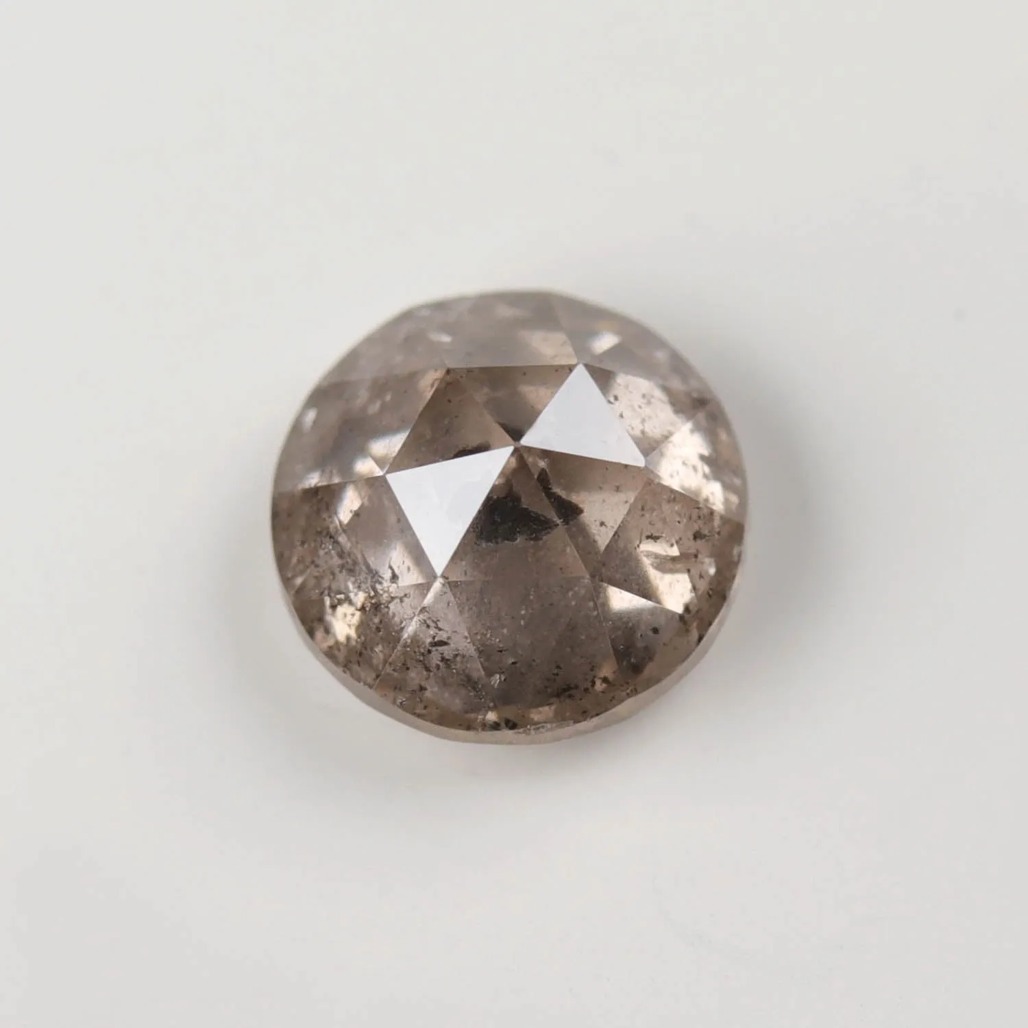 5.7mm Rose Cut Salt & Pepper Champagne Australian Diamond - 114357