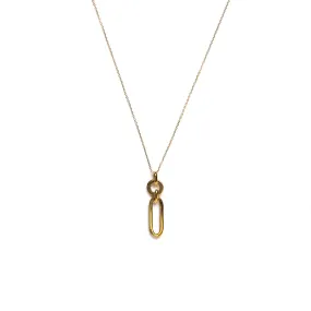 9 Carat Gold Collection Paper Clip Necklace, Gold