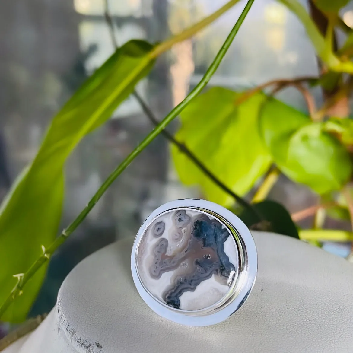 Abstract Solar Quartz Ring