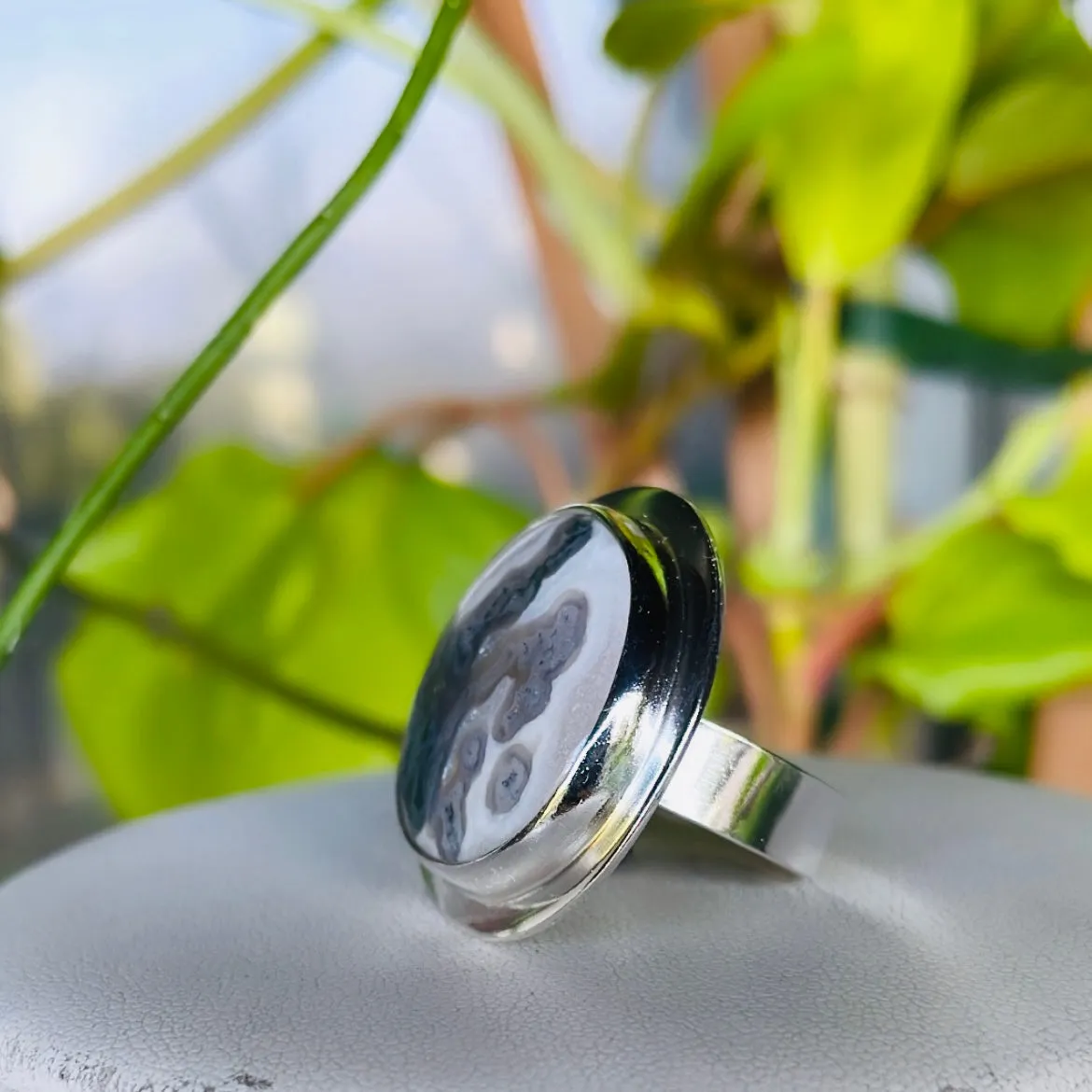 Abstract Solar Quartz Ring