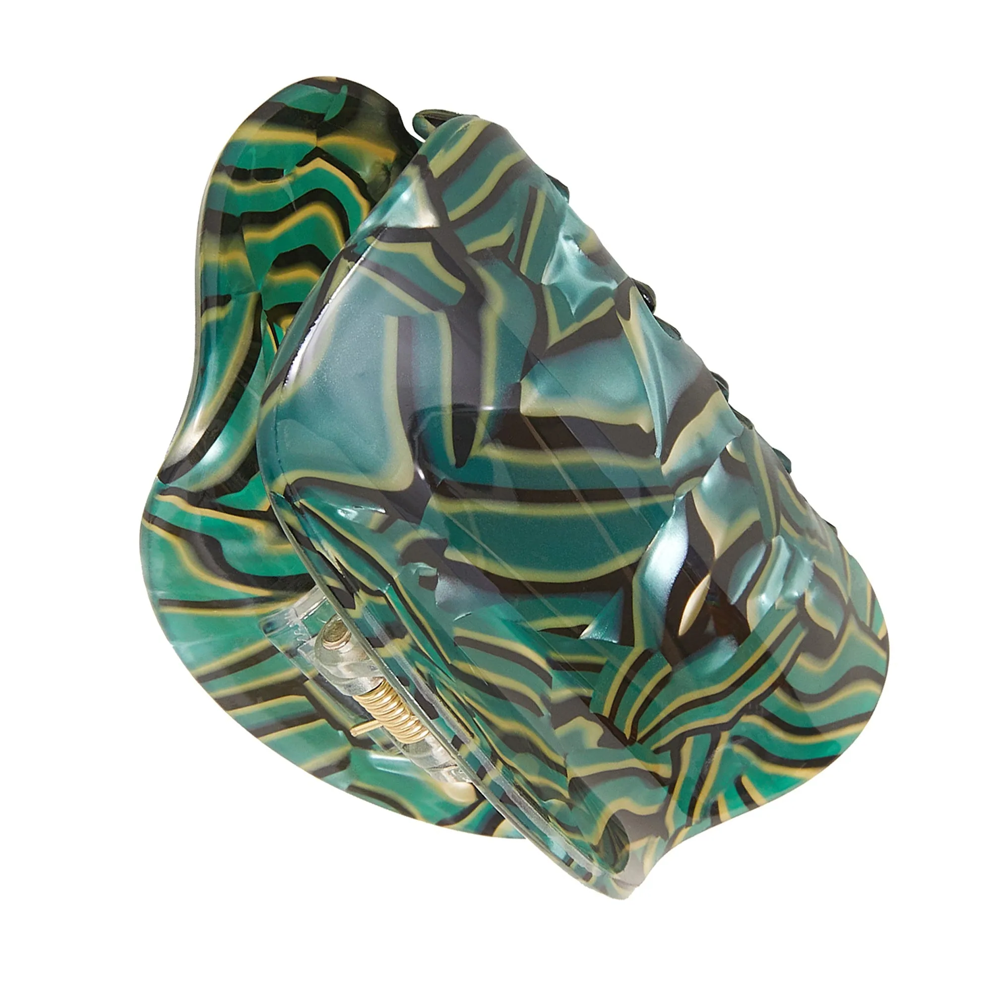 Accessorize London Marble Rounded Green Claw Clip