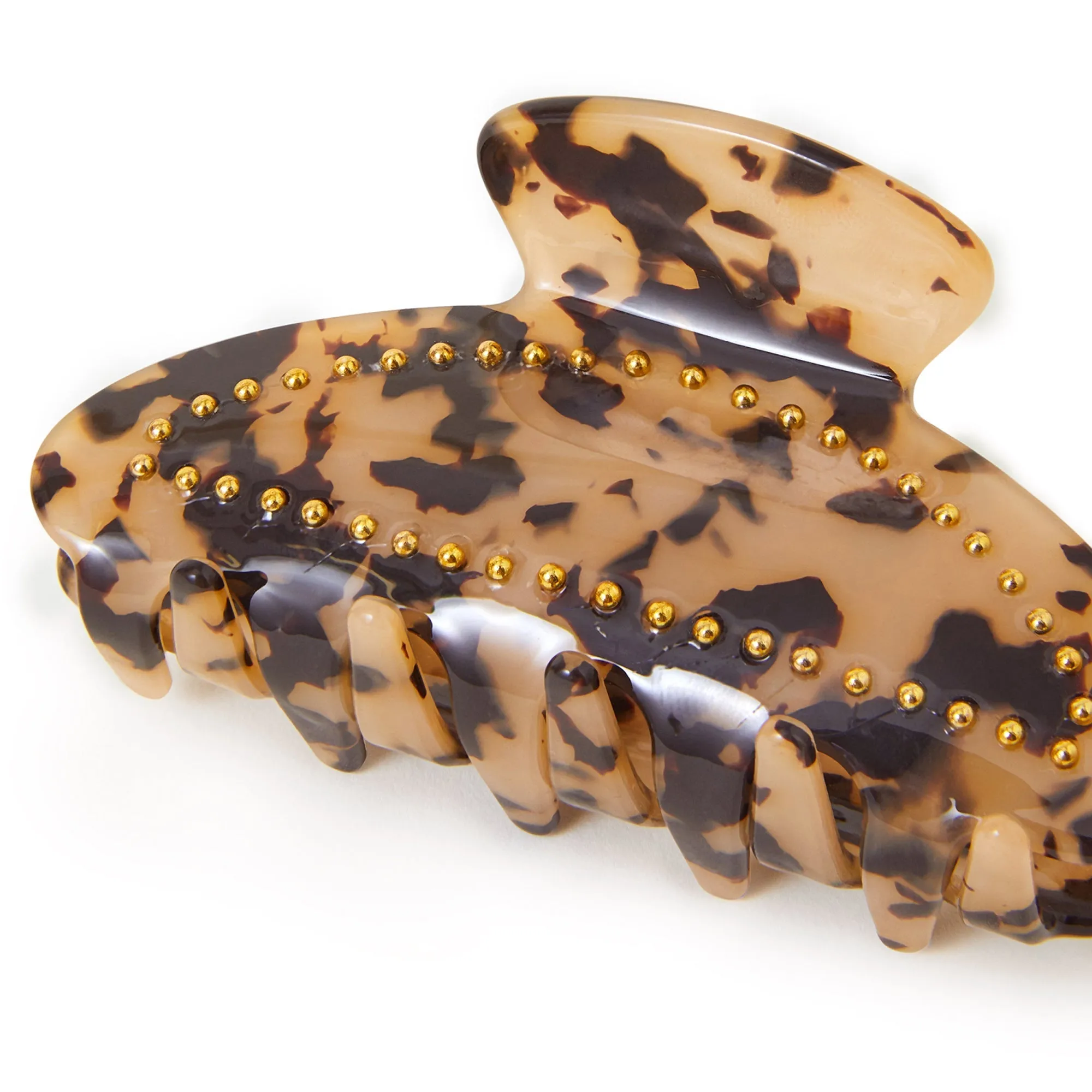 Accessorize London Studded Tortoiseshell Claw Clip