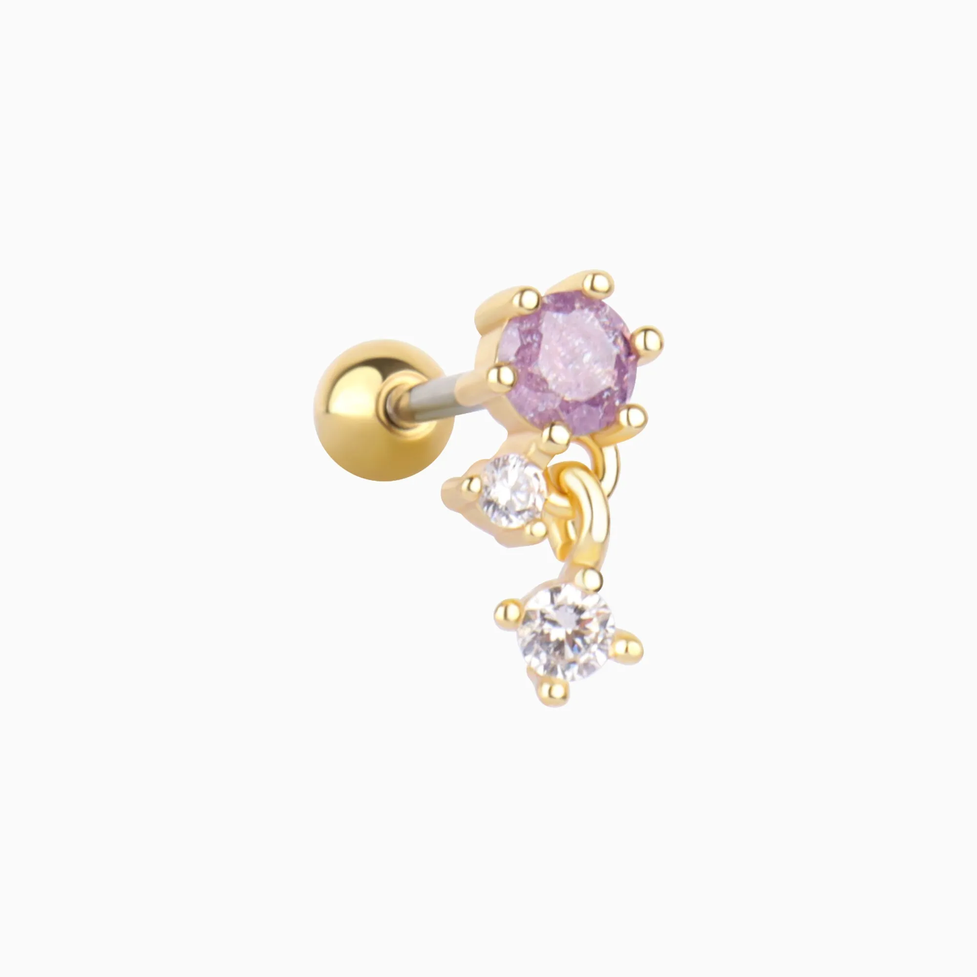 Alluring Purple Gemstone Drop