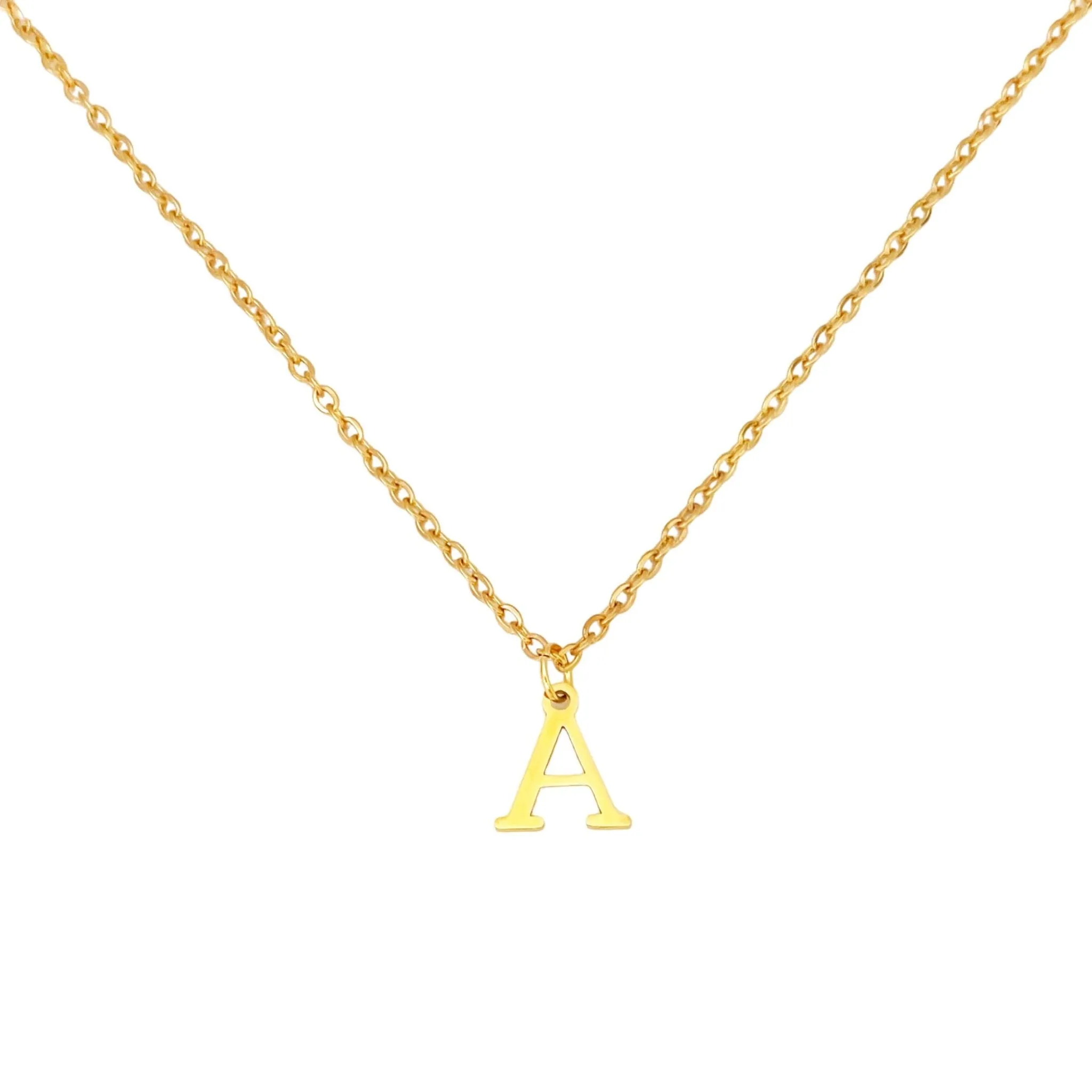 Alphabet Necklace Gold