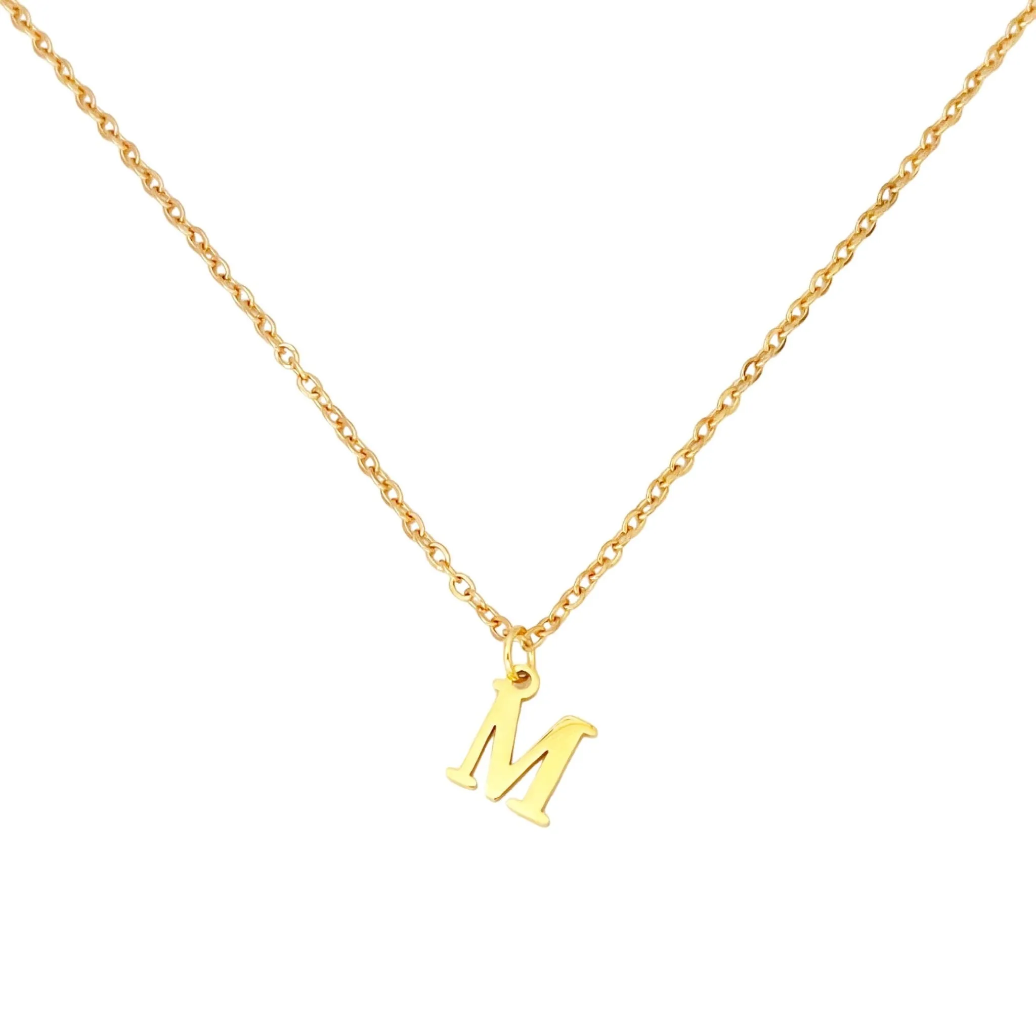 Alphabet Necklace Gold