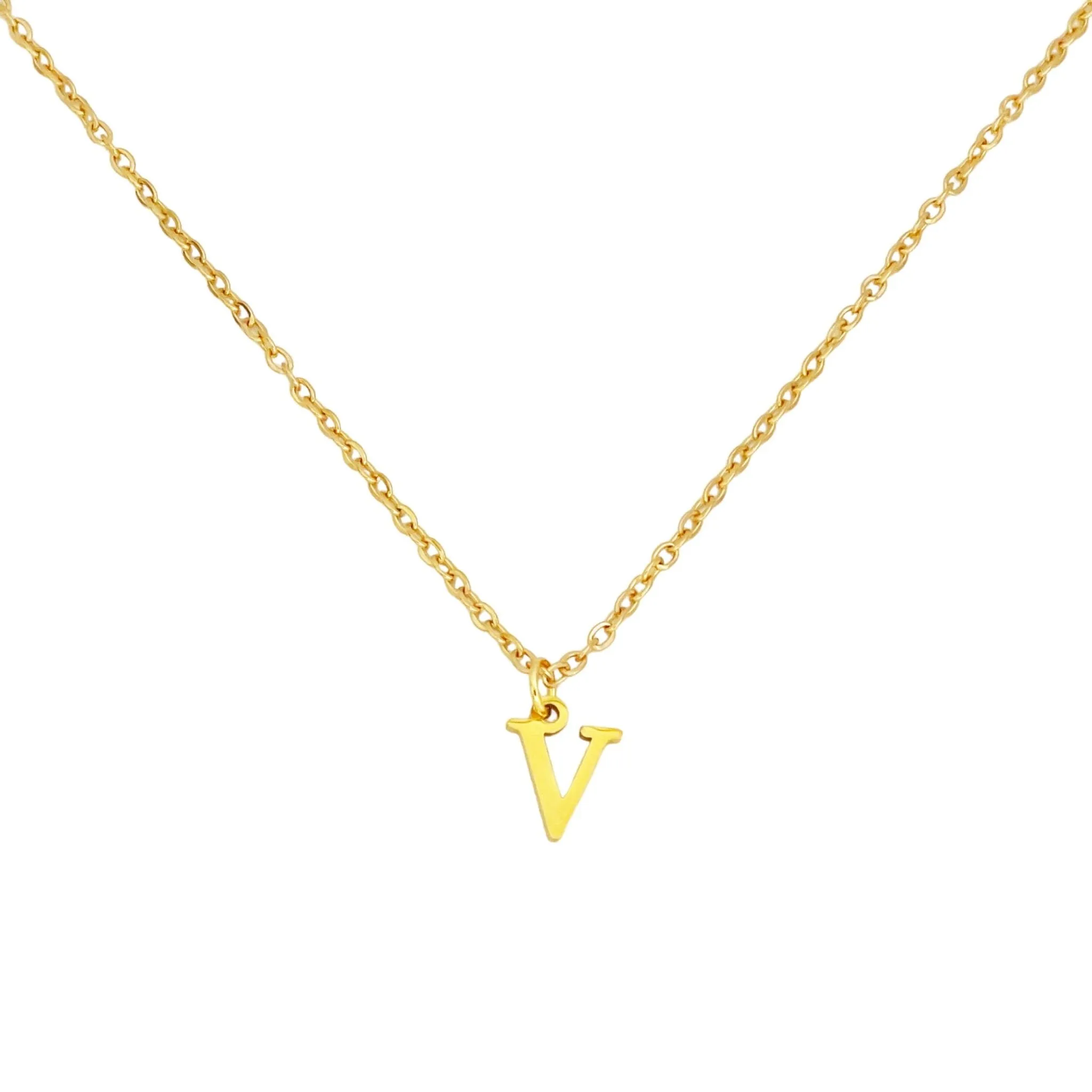 Alphabet Necklace Gold