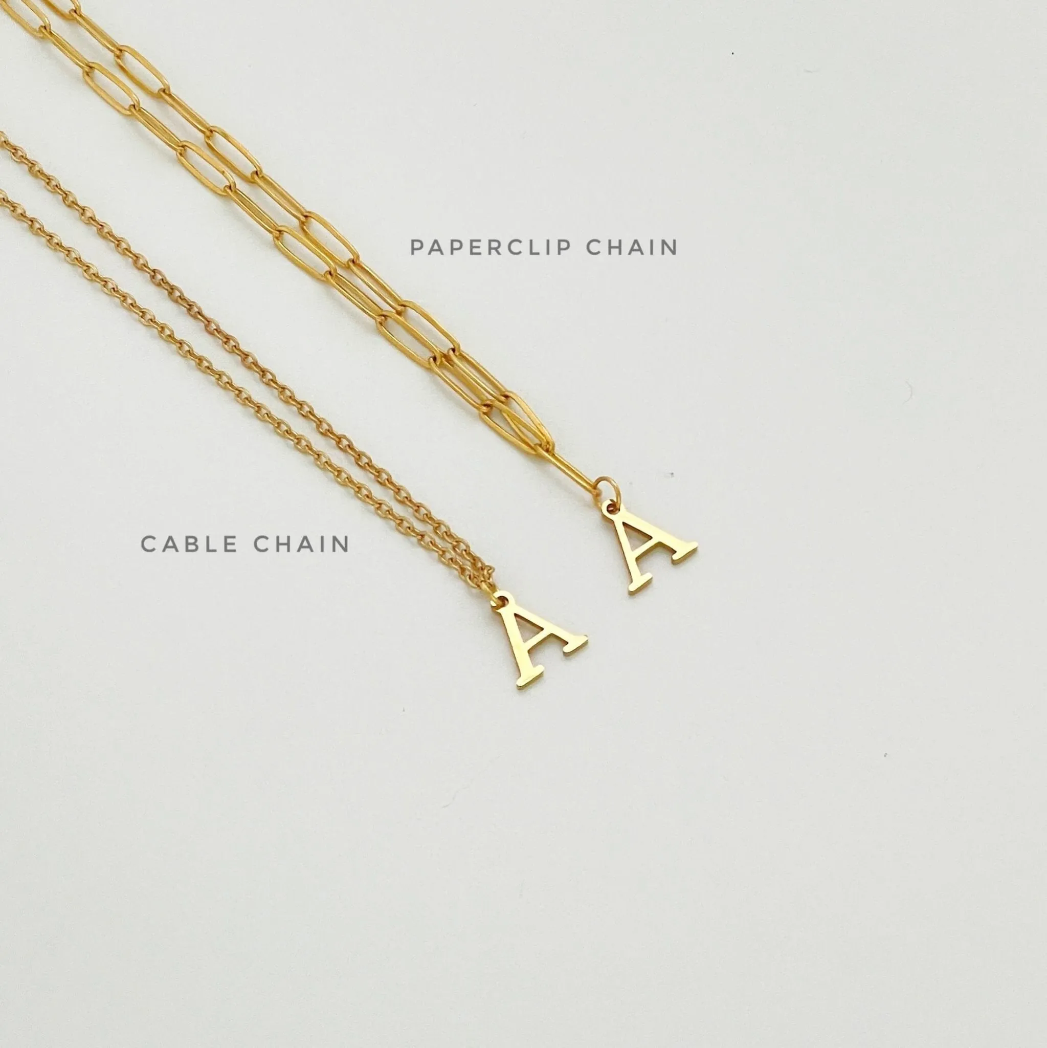 Alphabet Necklace Gold