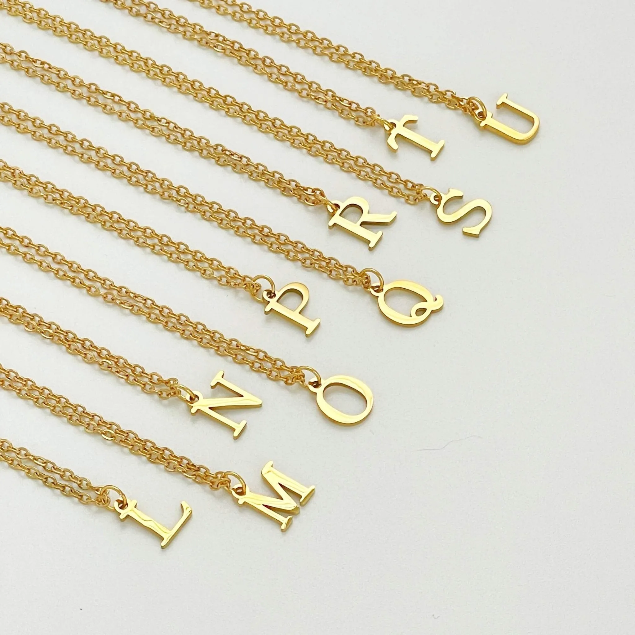 Alphabet Necklace Gold