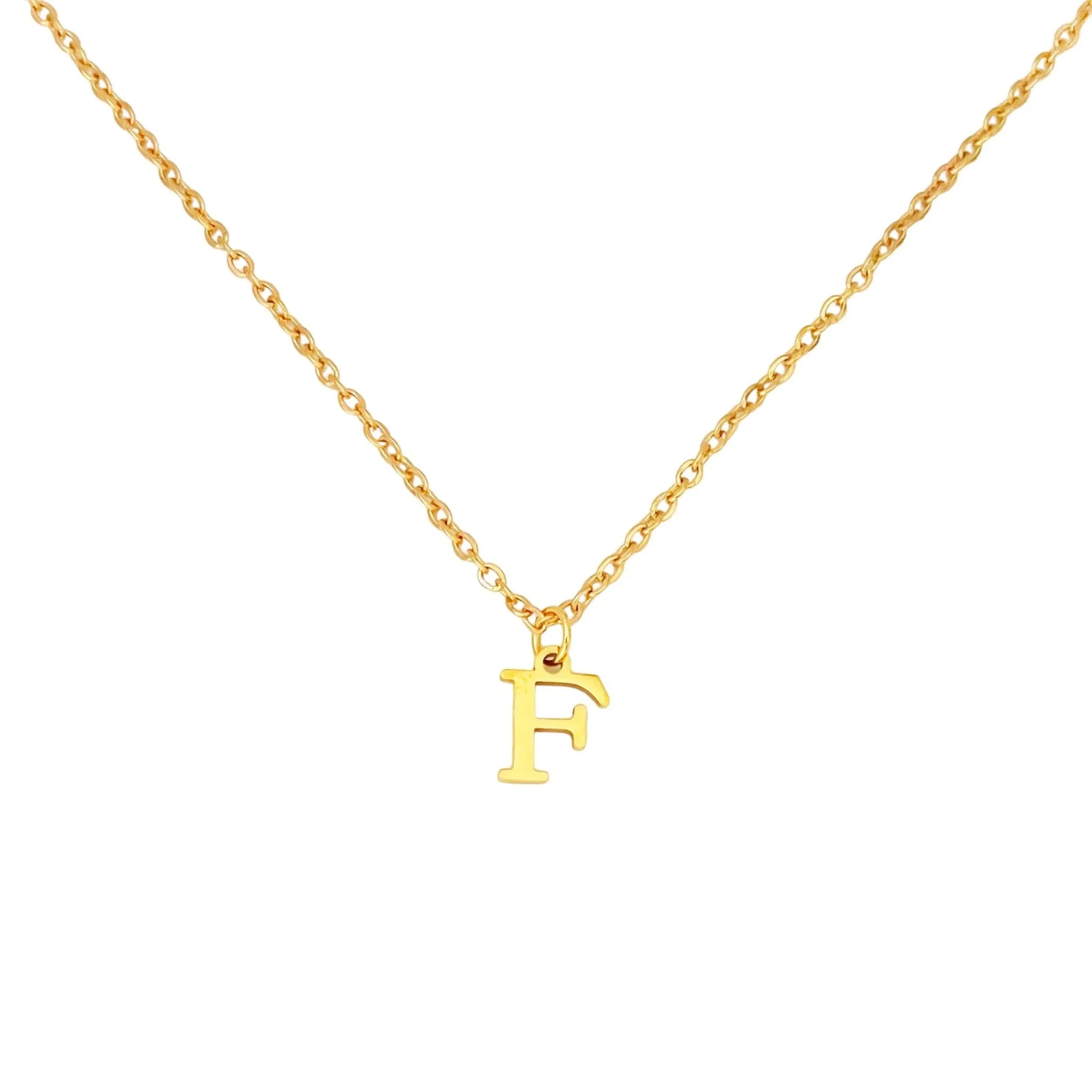 Alphabet Necklace Gold