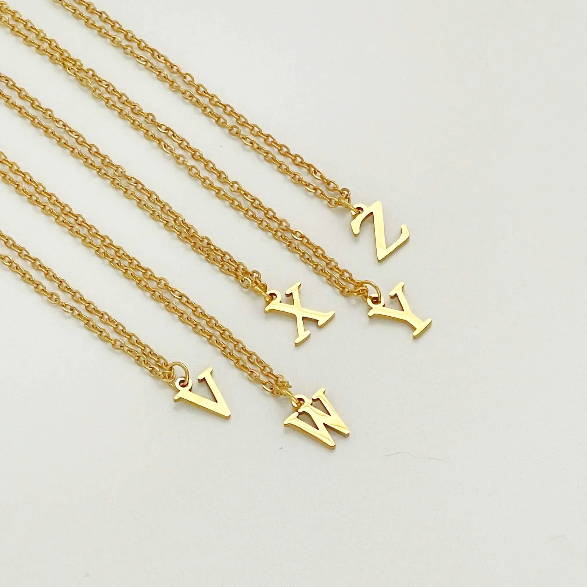 Alphabet Necklace Gold