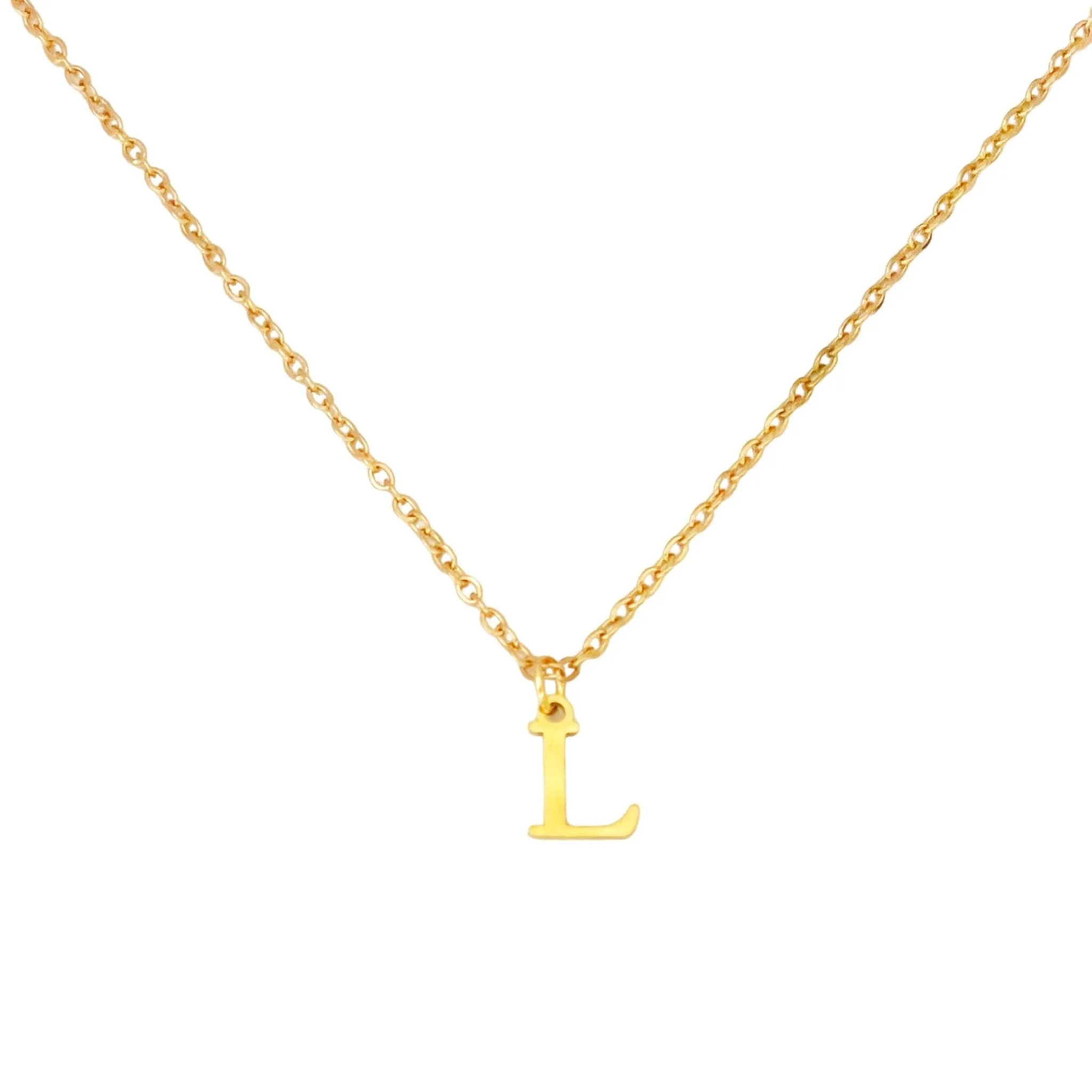 Alphabet Necklace Gold