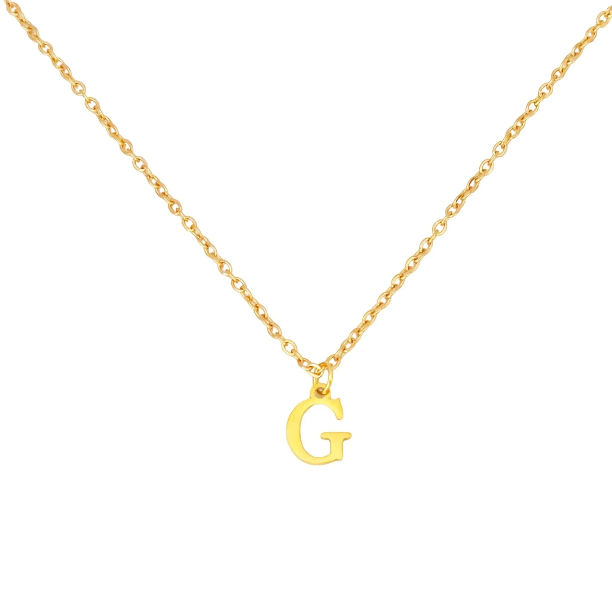 Alphabet Necklace Gold