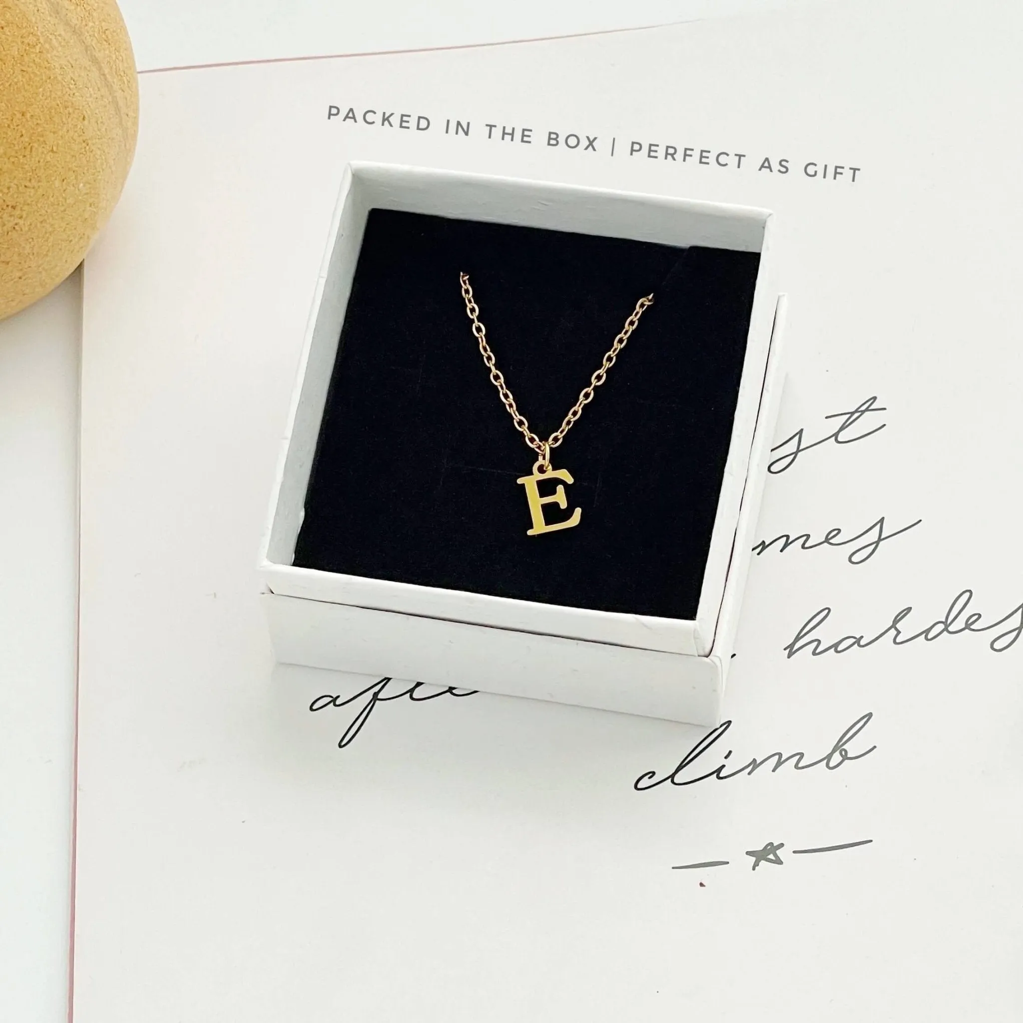 Alphabet Necklace Gold