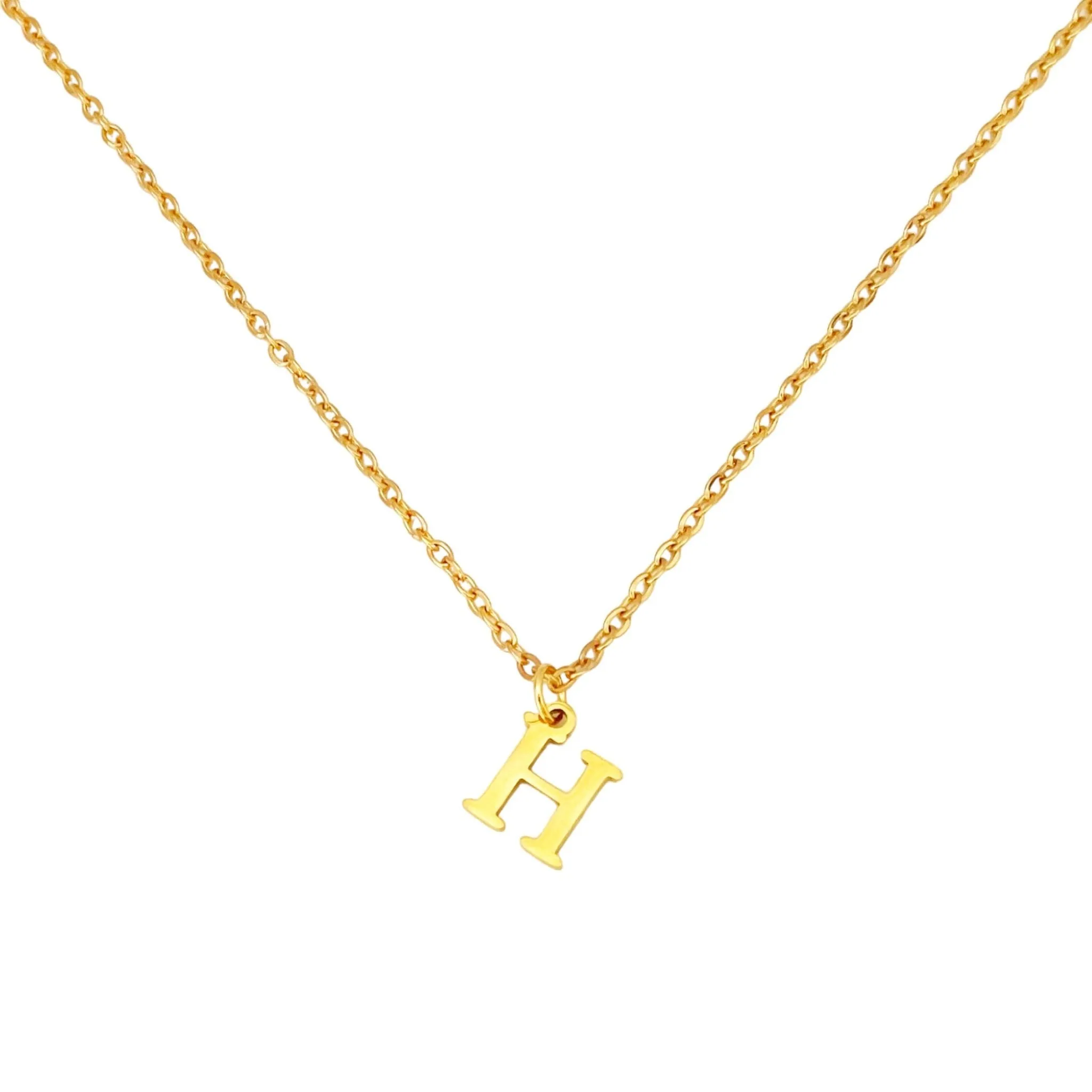 Alphabet Necklace Gold