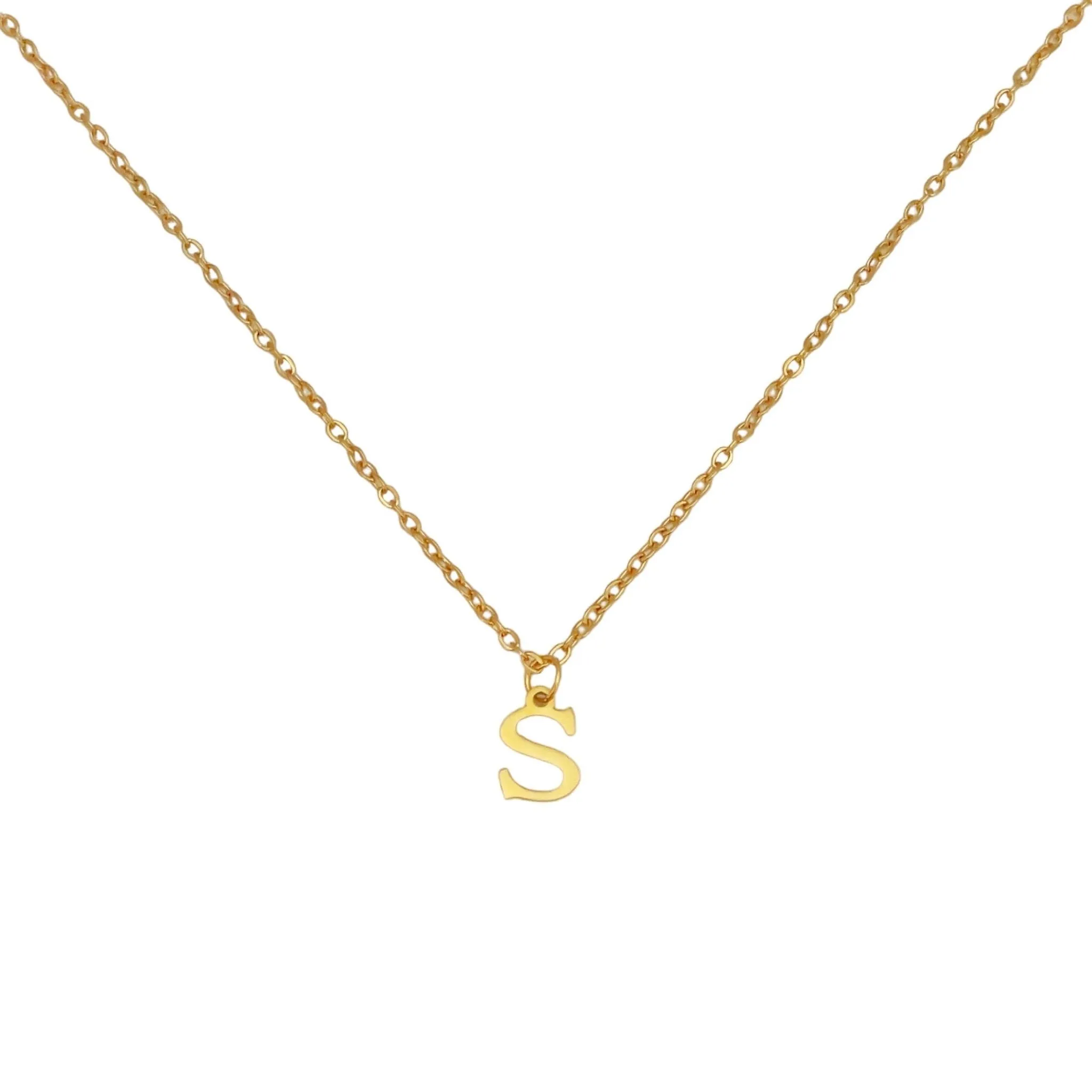 Alphabet Necklace Gold