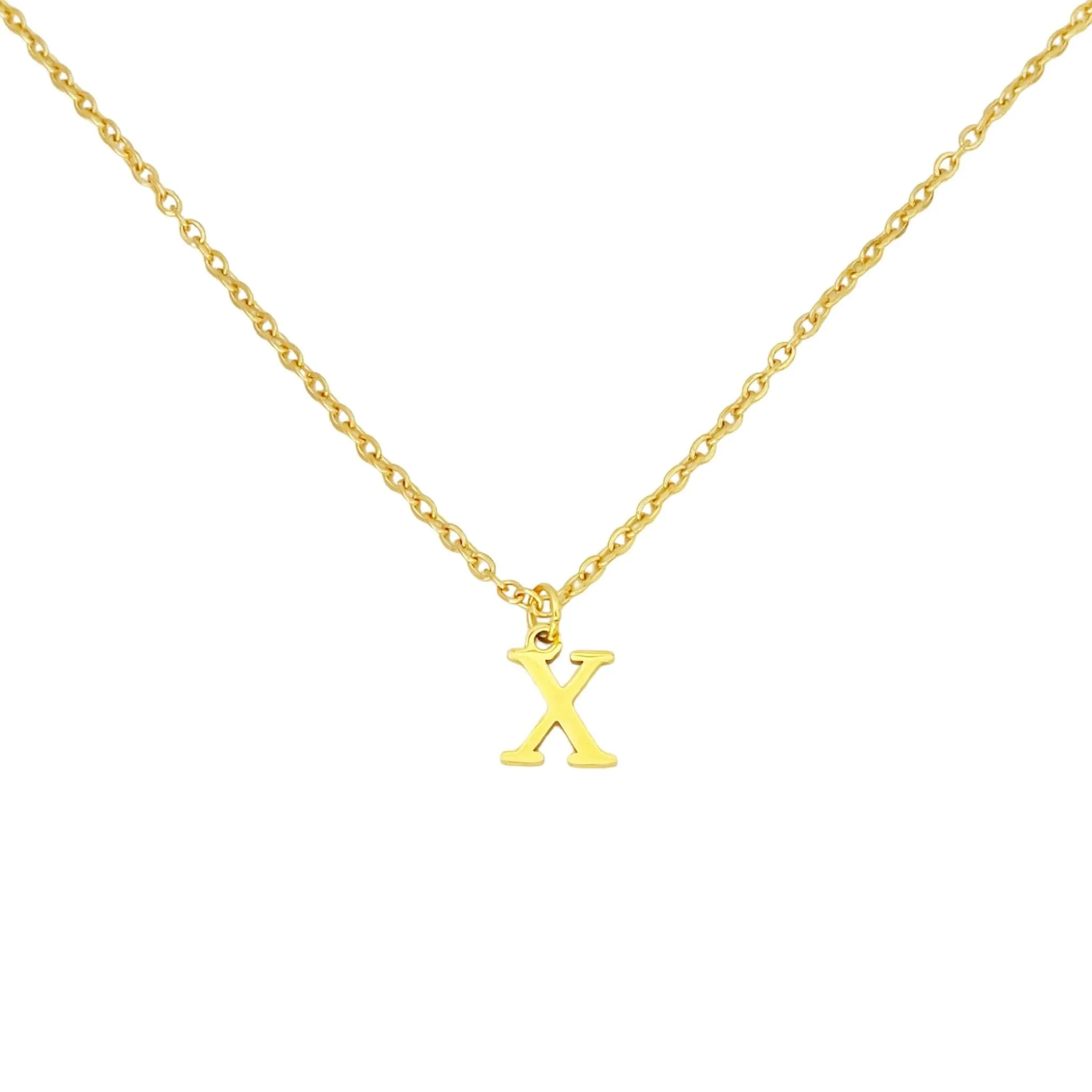 Alphabet Necklace Gold