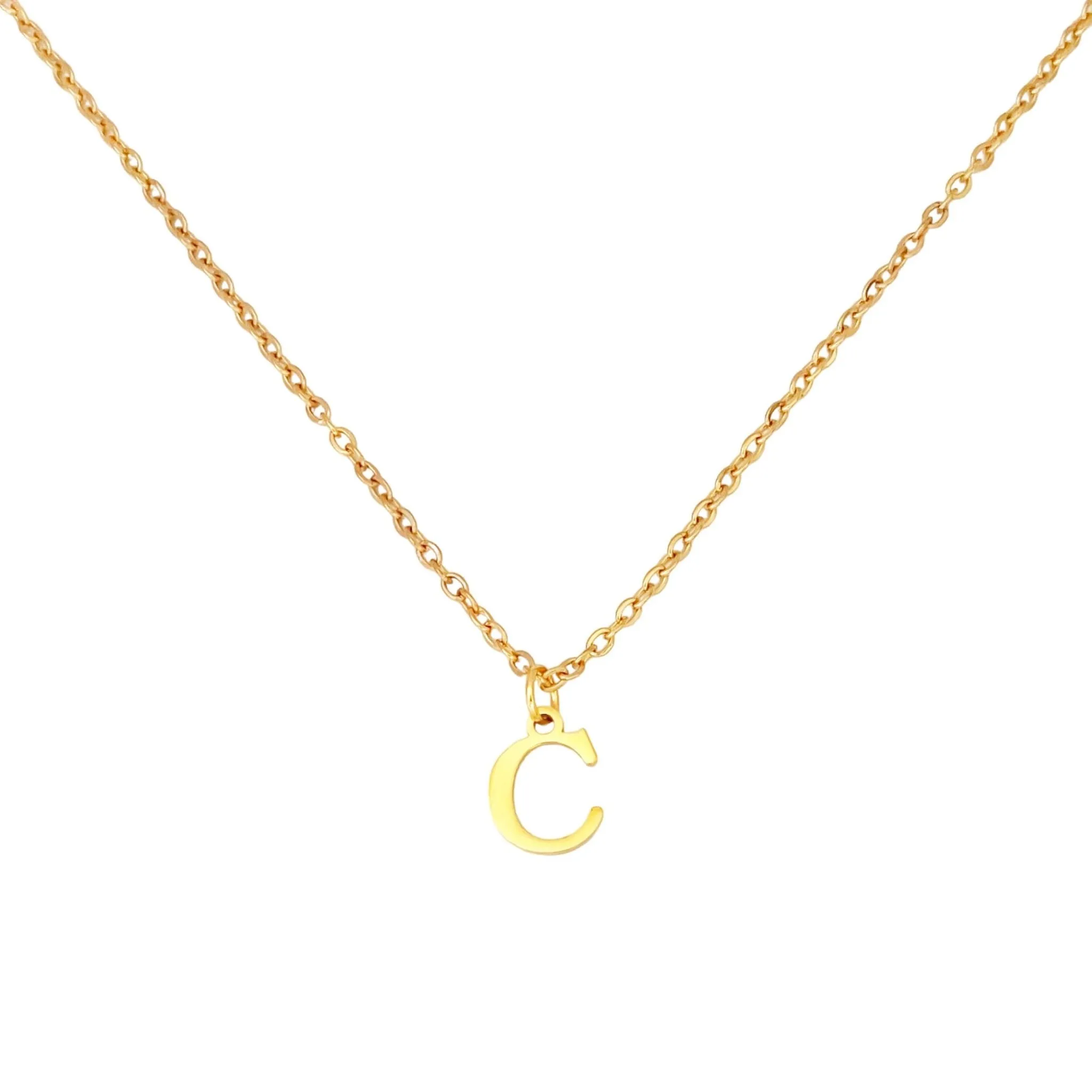 Alphabet Necklace Gold