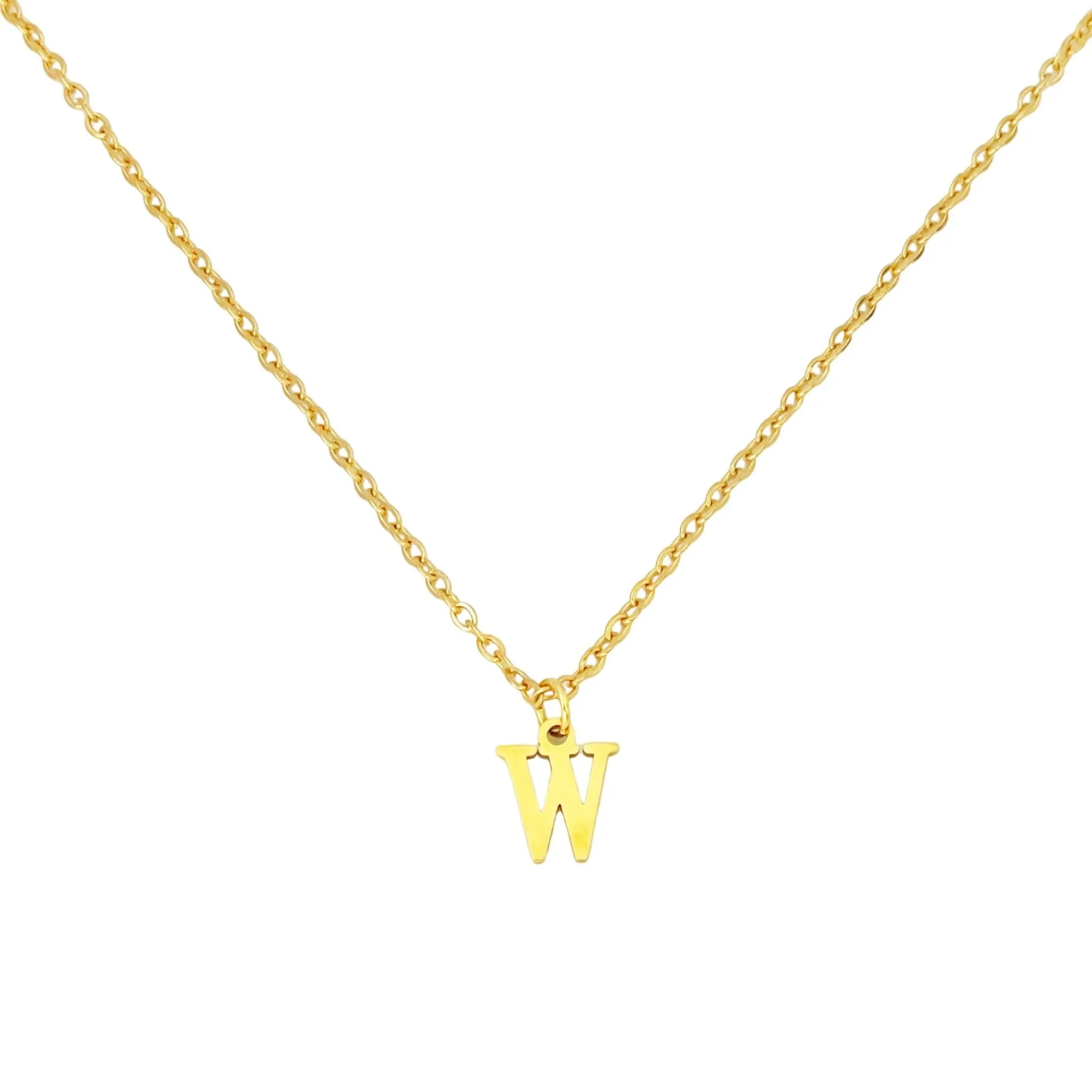 Alphabet Necklace Gold