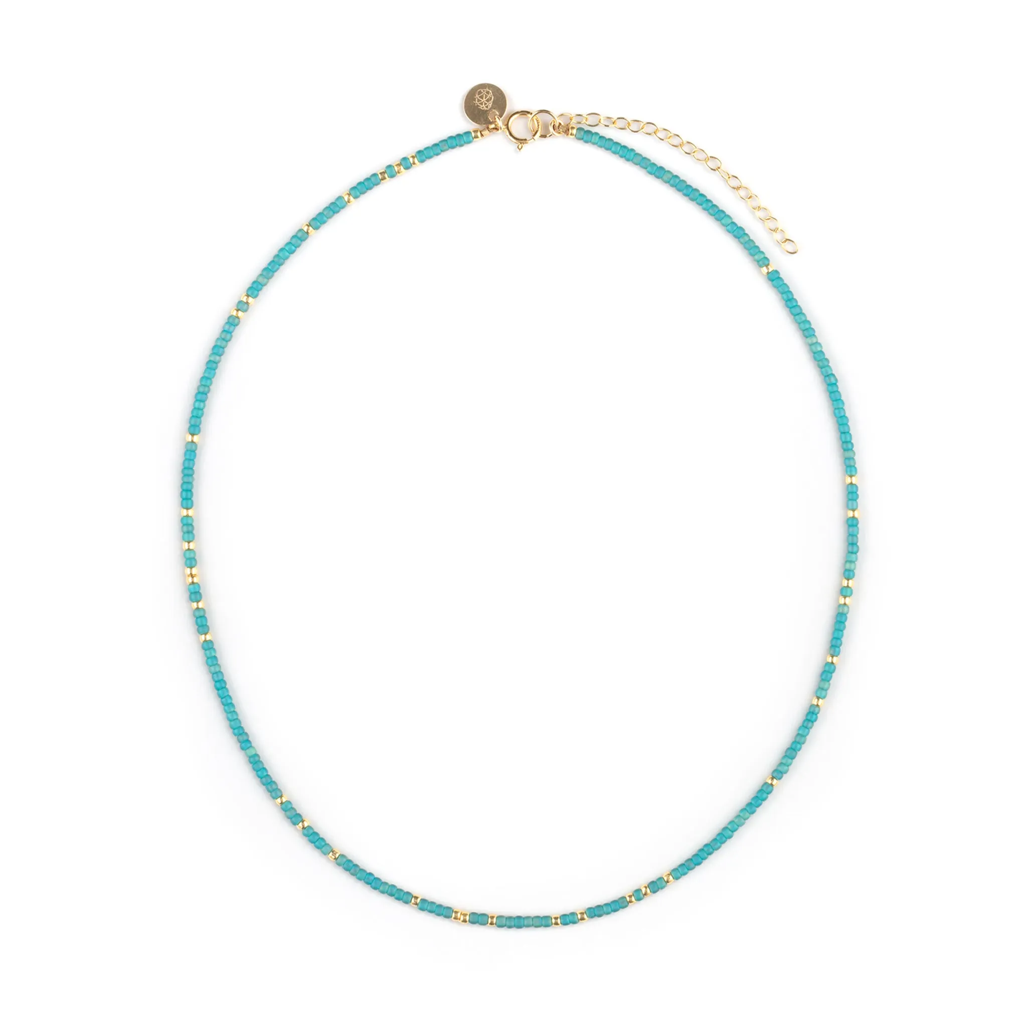 Aqua Tide Beaded Necklace