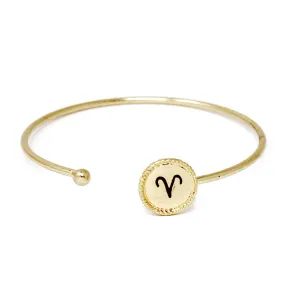 Aries Zodiac Bangle Bracelet