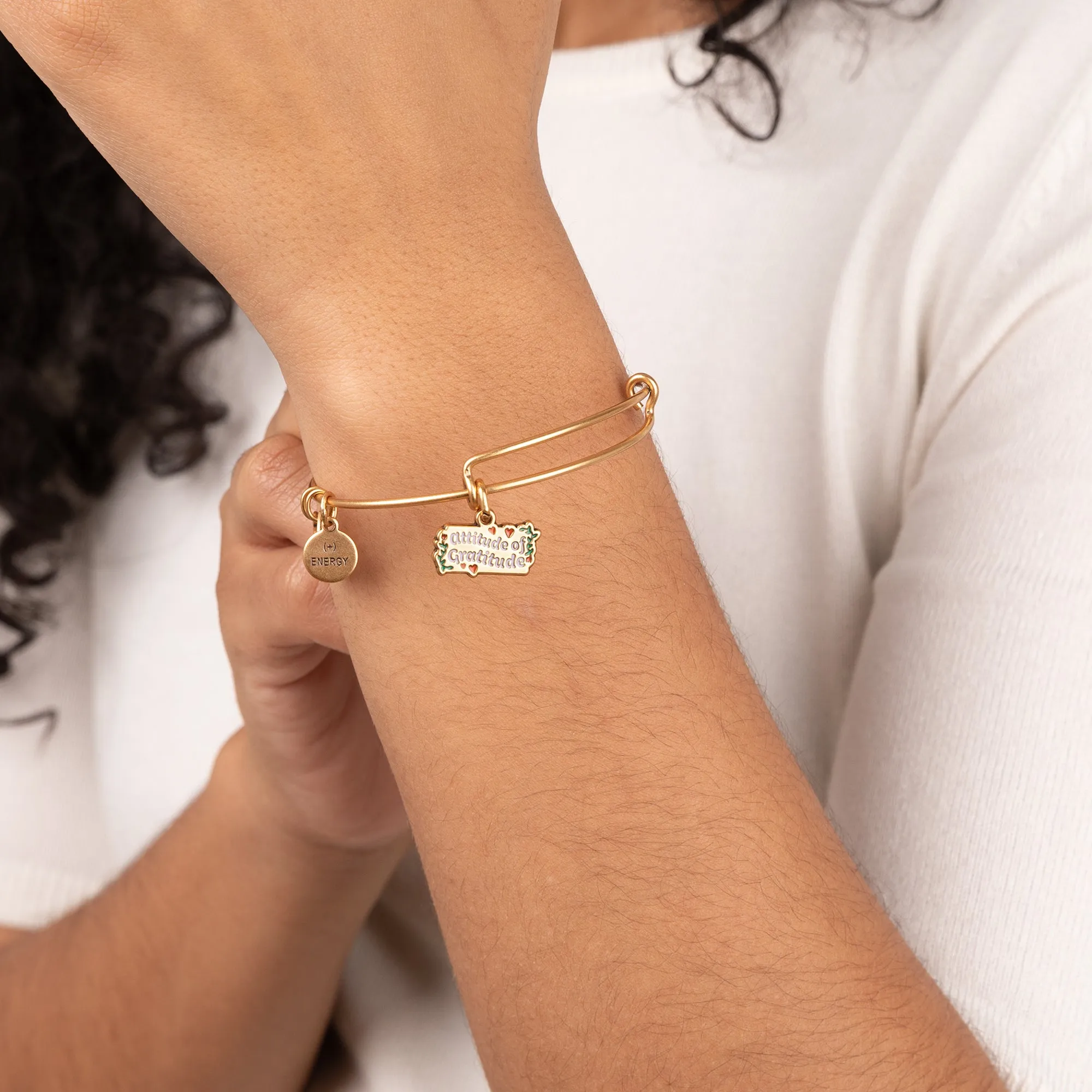 'Attitude of Gratitude' Charm Bangle