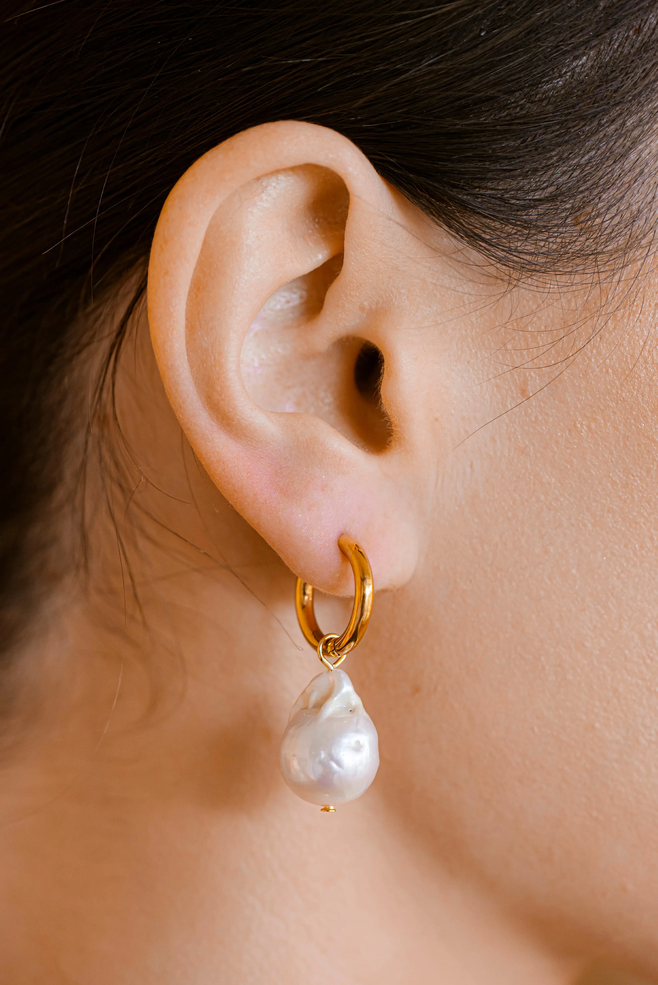 Big Pearl Drop Earrings