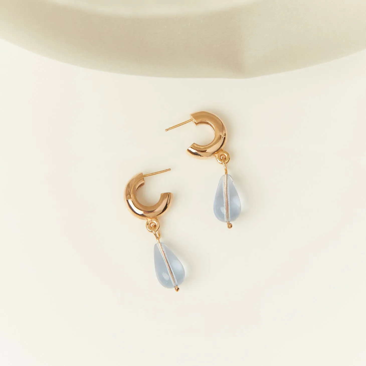 Blue Tear-Drop Earrings