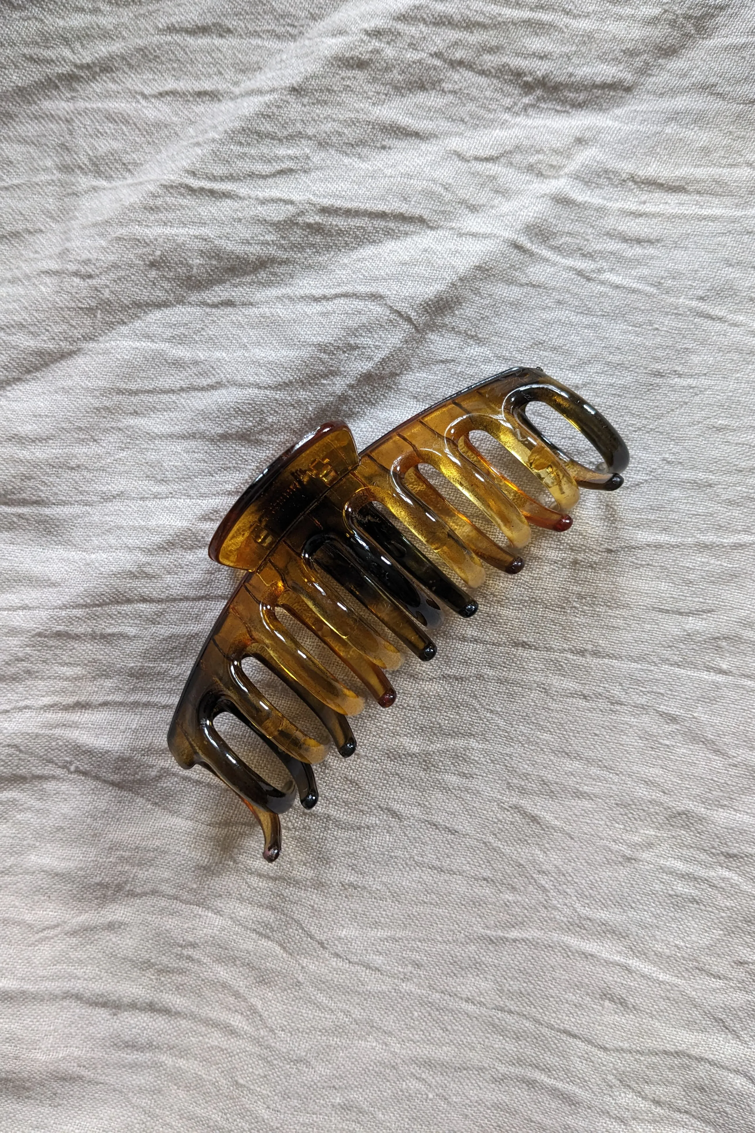 Brown Golden Transparent Medium Claw Clip