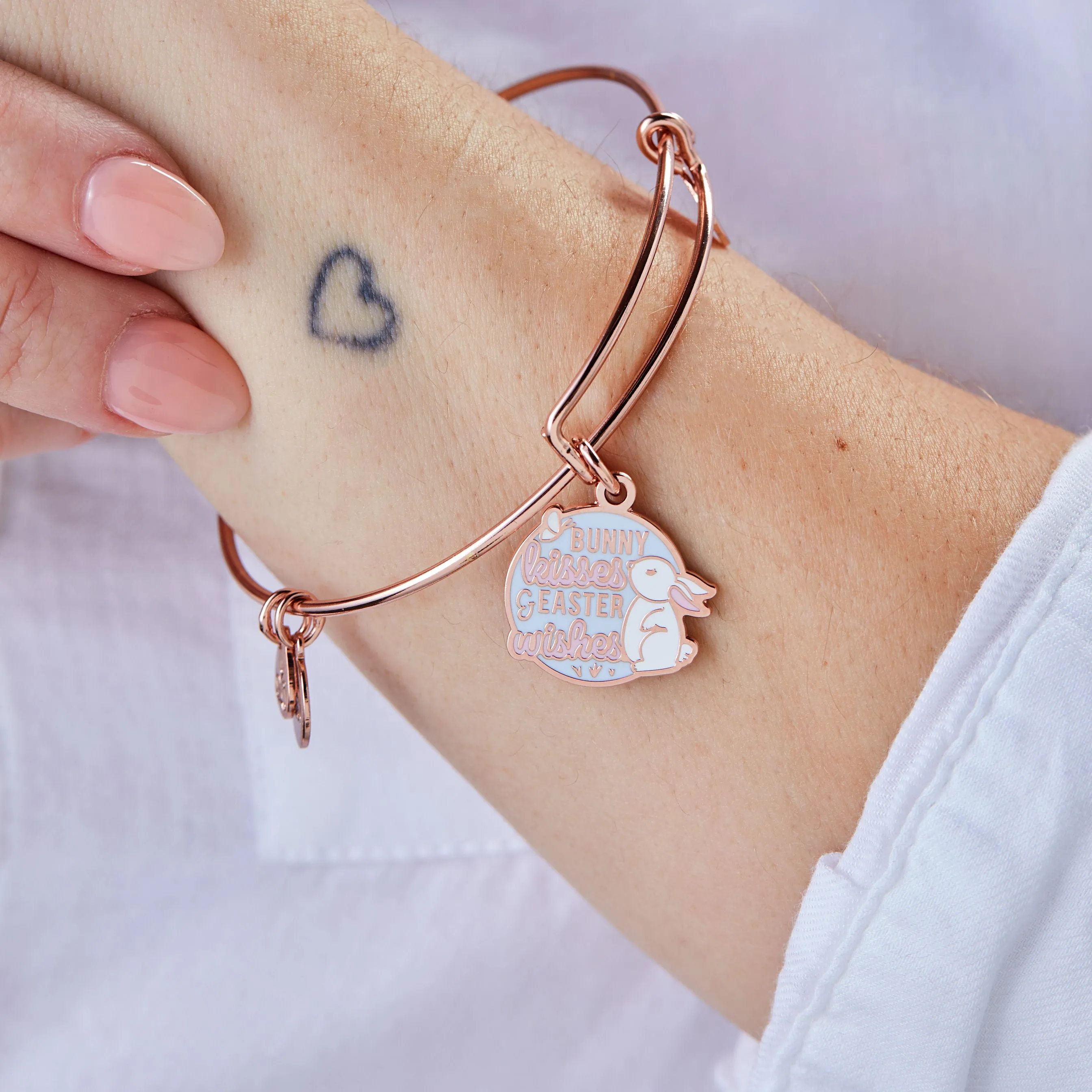 'Bunny Kisses & Easter Wishes' Charm Bangle