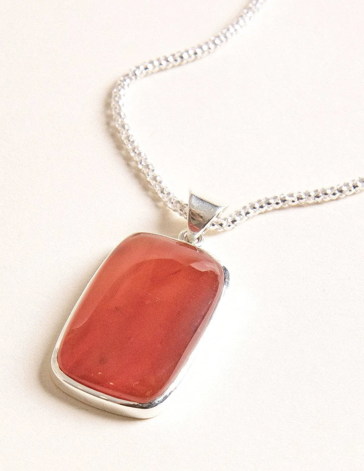 Carnelian Rectangle Gemstone Pendant