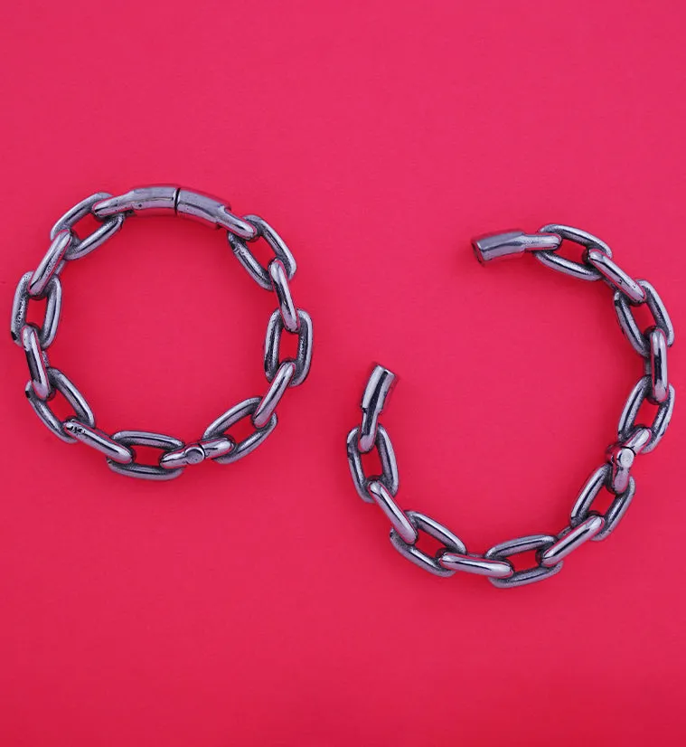 Chain Link Stainless Steel Hinged Ear Weights