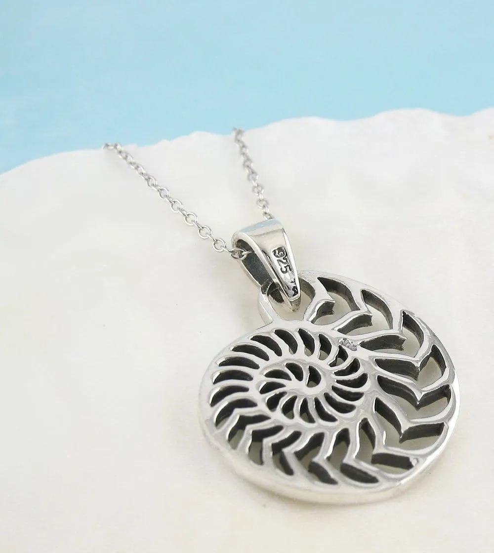 Chambered Nautilus Shell Pendant