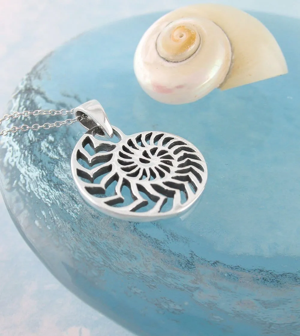 Chambered Nautilus Shell Pendant