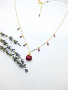 Chamomile: Ruby Necklace - n569