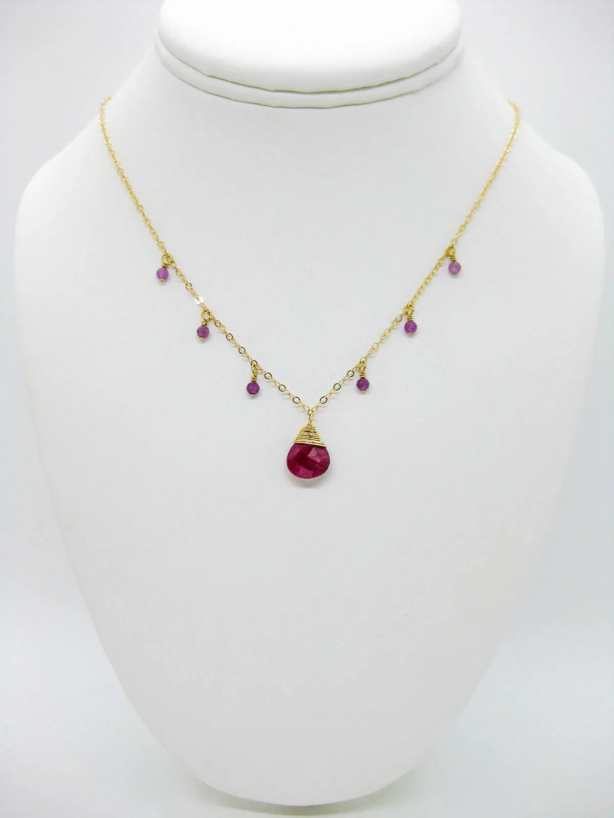 Chamomile: Ruby Necklace - n569