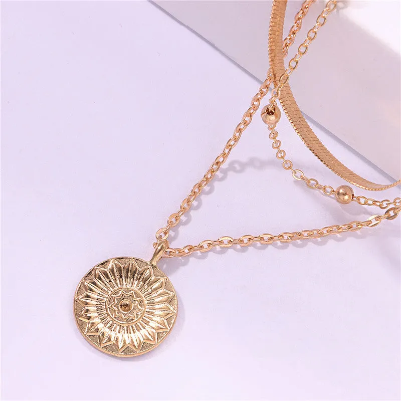 Choker Vintage Moon Pendant Letter Necklaces