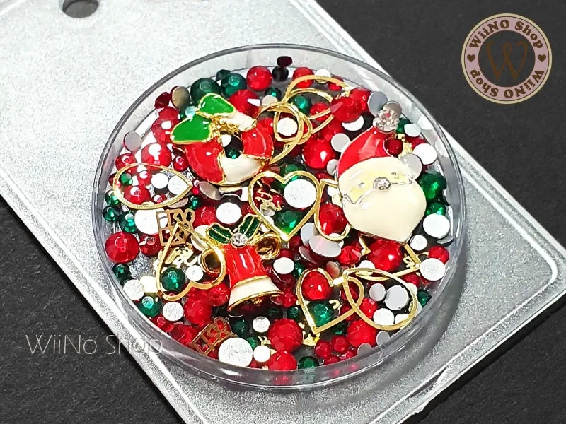 Christmas Charm Crystal Mix Nail Art Decorations