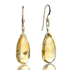 Citrine Earrings with Gold Filled French Ear Wires