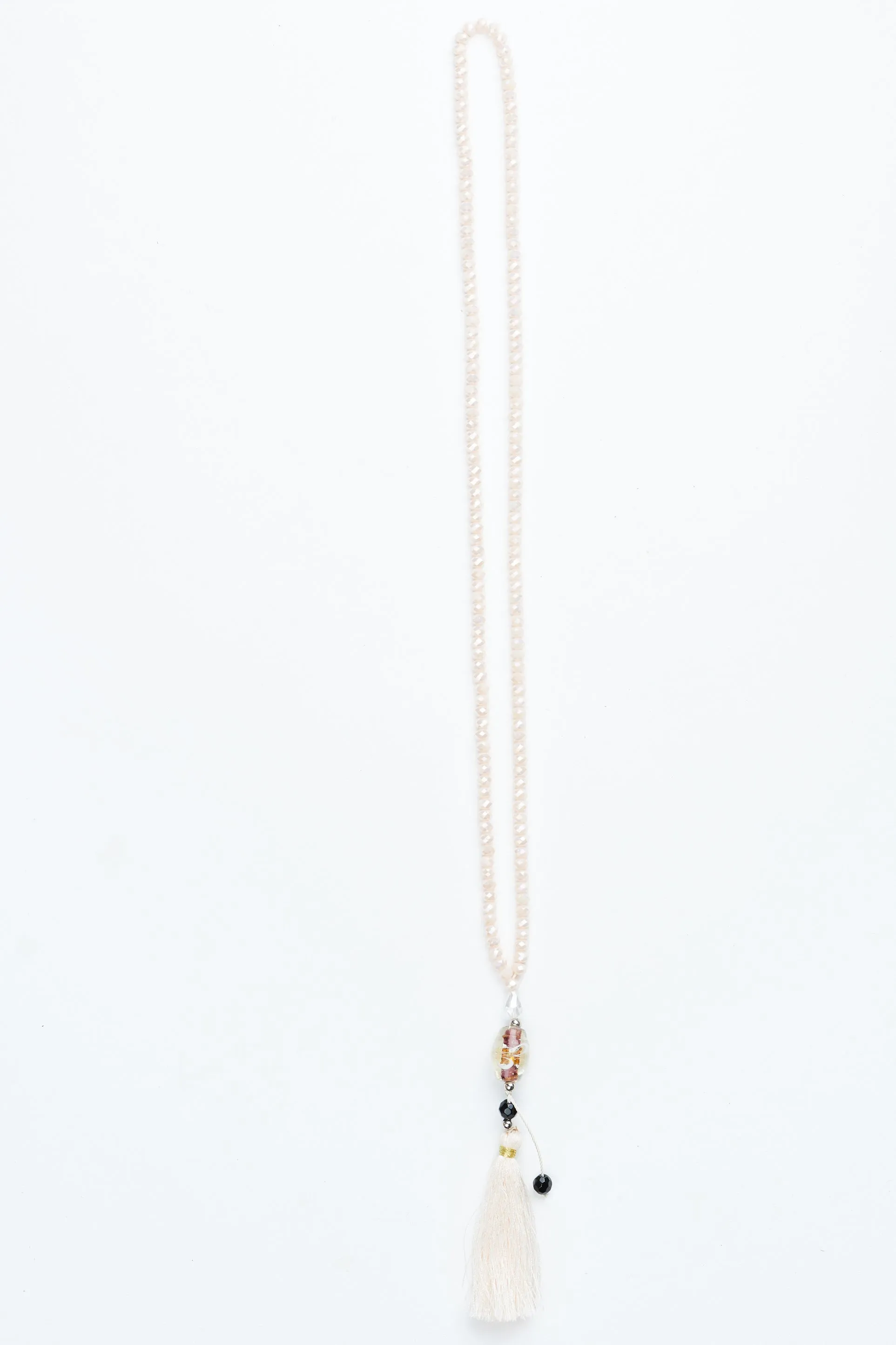 Cream Tassel Necklace