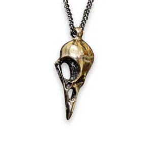 Crow Skull Pendant Necklace