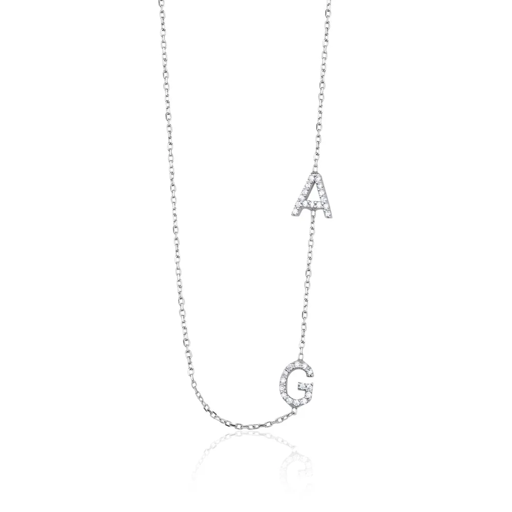 CRYSTAL INITIAL NECKLACE