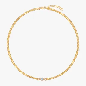 Curb Chain Bezel Choker