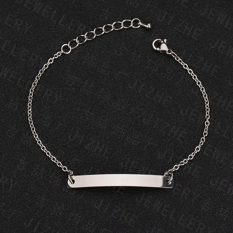 Custom Engrave Link Chain Stainless Steel Fashion Bracelets