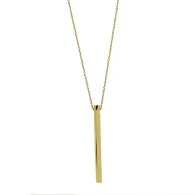 Cylindrical Gold Plated Pendant