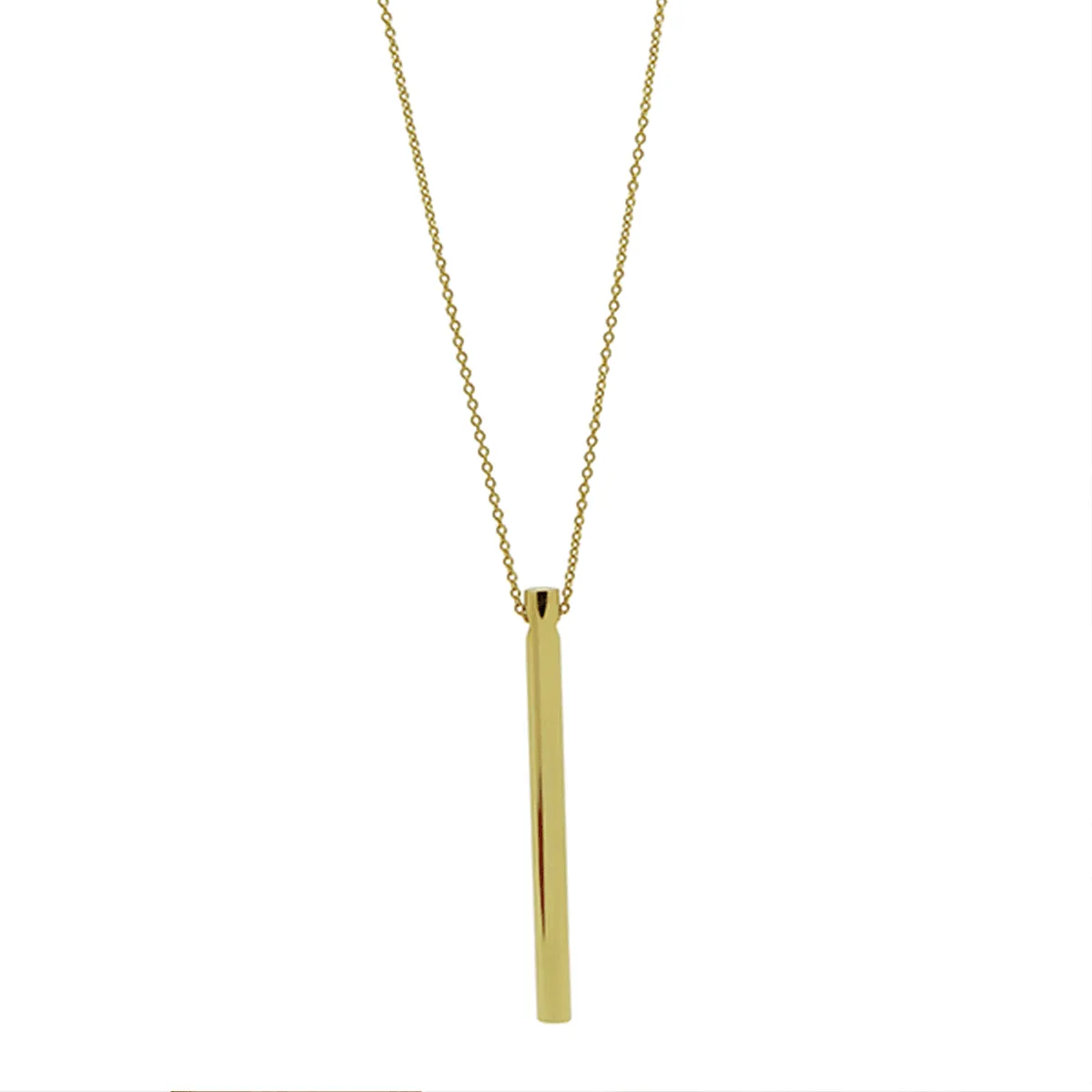 Cylindrical Gold Plated Pendant