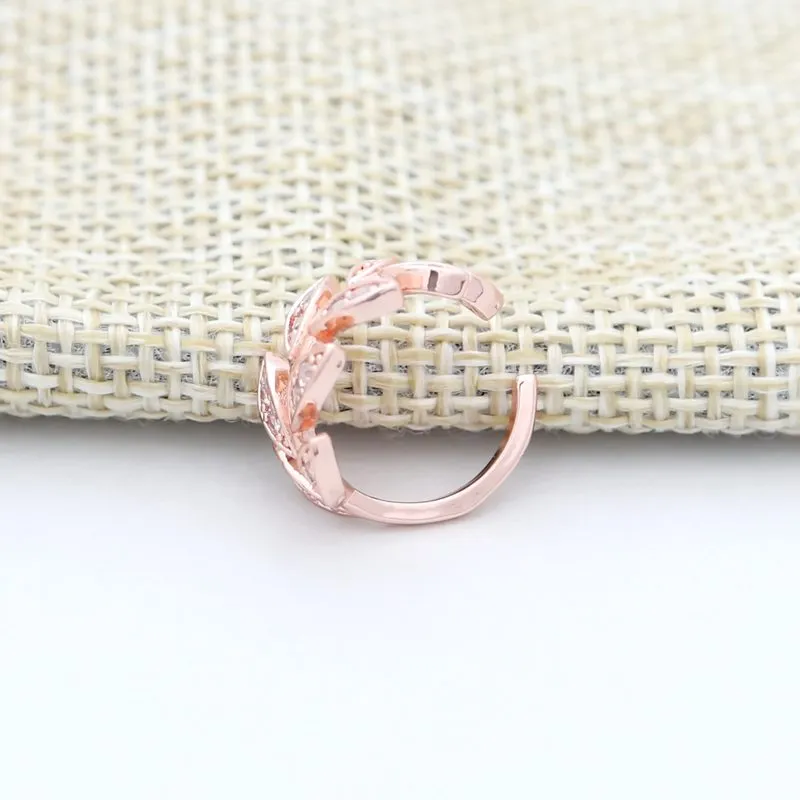 CZ Leaf Ear Cuff - Rose Gold