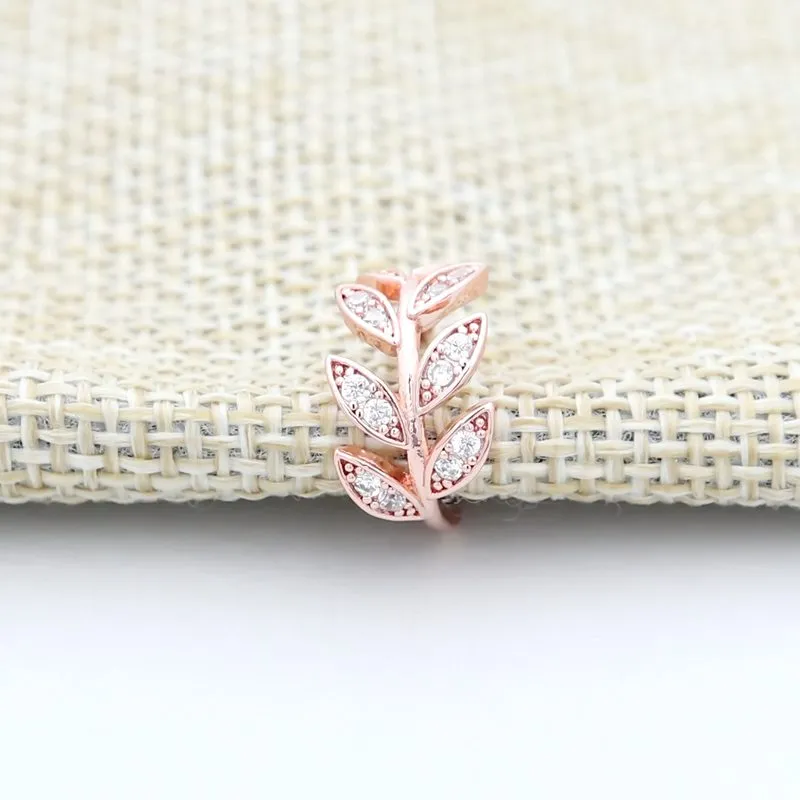 CZ Leaf Ear Cuff - Rose Gold